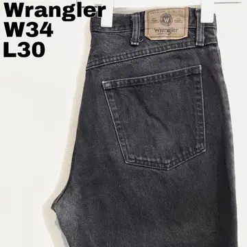 Wrangler 랭글러 W34 블랙 데님 하의 블랙 13409