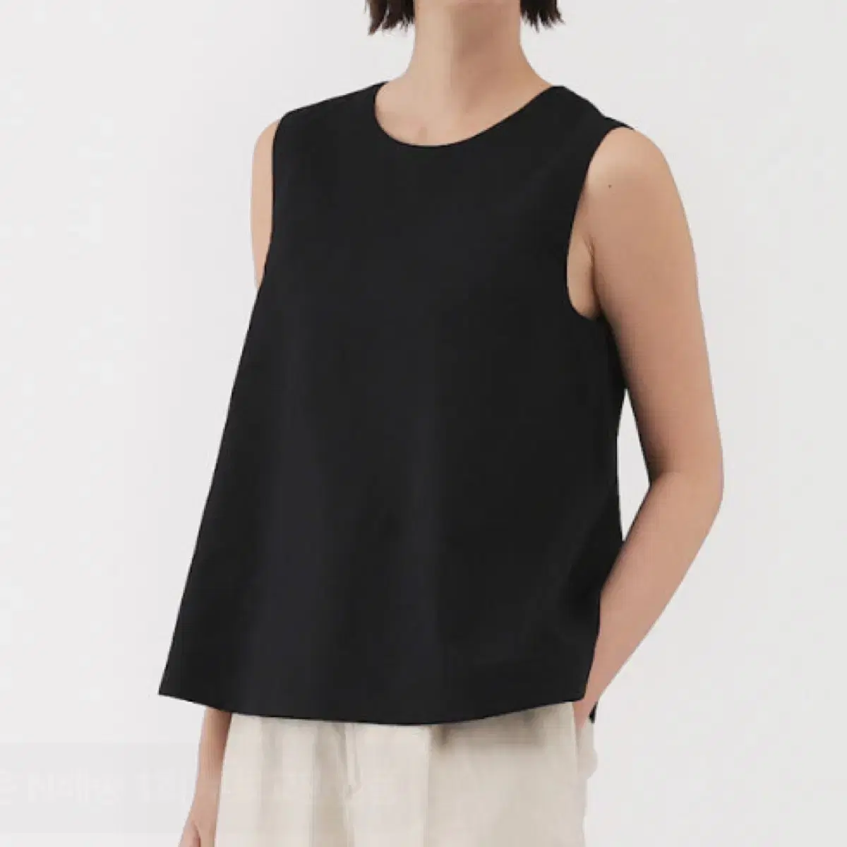 Muji Women's Hemp Cotton Blend Sleeveless Blouse