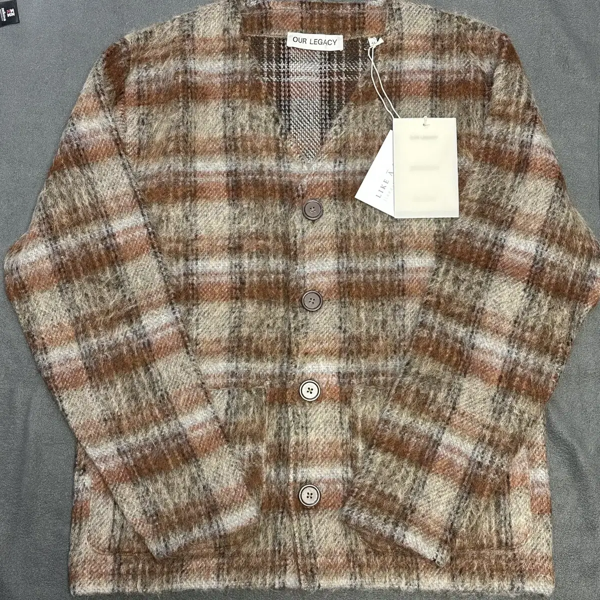 our legacy Ament Check Mohair 44チェック Our Legacy - Mid Line Cardigan Ament Check Mohair