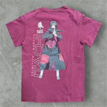Primitive NARUTO 우치하 이타치 콜라보 티셔츠