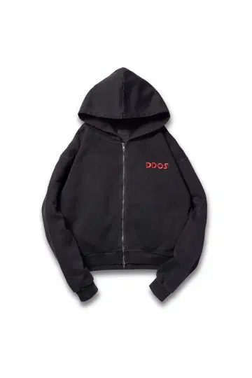 DDOS ZIP 후드 집업 / 블랙 (XL)