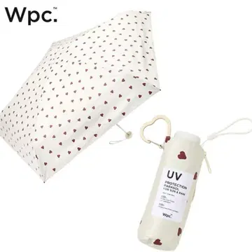 Wpc. 접이식 우산 하트 카라비너 포함 BABY 오프 양산