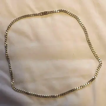 실버 925 6면 더블 키헤이 목걸이 길이 약 50cm 폭 4mm