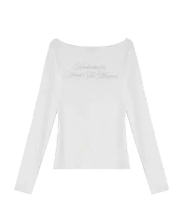 Cursive Mesh Top - Ivory rockcake 상의