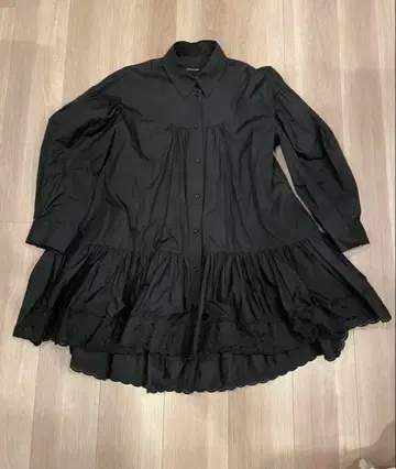 시몬 로샤 셔츠 원피스 자수