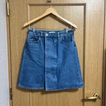 코스 데님 A 라인 스커트