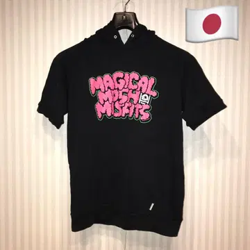 MAGICAL MISFITS 블랙 반팔 후드티