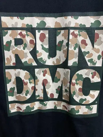 RUN DMC 카모 패턴 티셔츠 3L 사이즈 힙합 래퍼