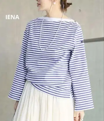 IENA 루미노아 패트리샤 바스크 셔츠 보더 프리 사이즈 블루 파랑