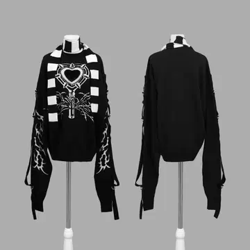 DimMoire [DimMoire] 초롱 슬리브 니트 II / Black