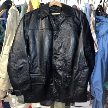 Banana Republic 블랙 가죽 카 코트 M