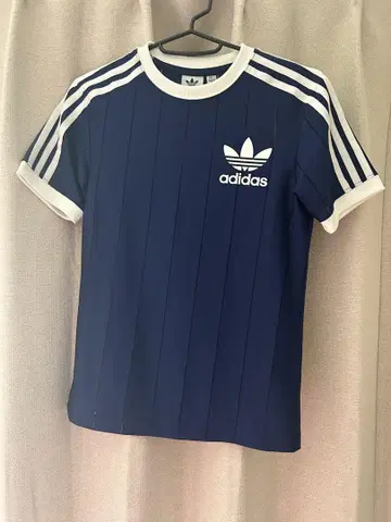 아디다스 네이비 스트라이프 저지 XS