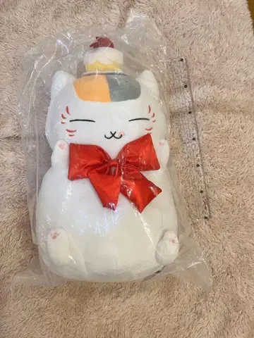 나츠메 우인장의 봉제 인형 약 30cm 리본 포함