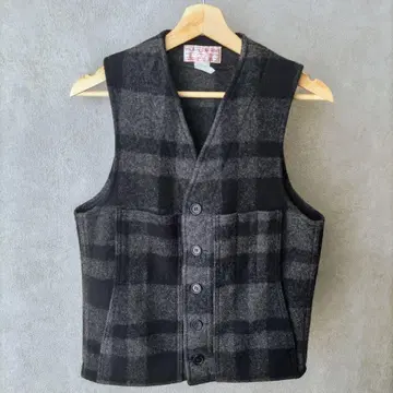 FILSON 필슨 매키노 울 베스트 체크 그레이 사이즈 36
