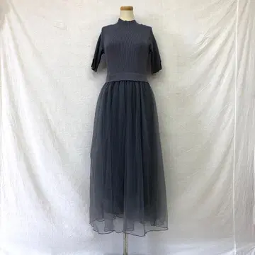 내추럴 뷰티 베이직 얇은 명주 그물 도킹 니트 원피스 S 봄/여름