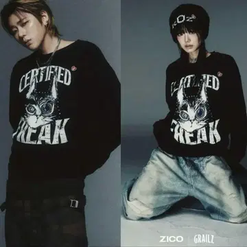 ZICO 지코 GRAILZ 콜라보 롱 티셔츠 Block B 새상품
