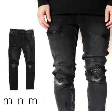 mnml X162 스키니 데님 블랙