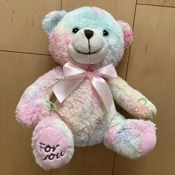 파스텔 컬러 곰 봉제 인형
