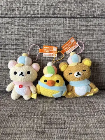 산엑스 리락쿠마 코리락쿠마 키이로이토리 파스텔 캡 마스코트