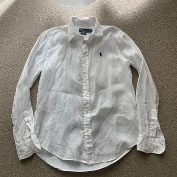 폴로 바이 랄프 로렌 화이트 린넨 셔츠 XS