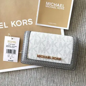 새상품 MICHEAL KORS 마이클코어스 시그니처 그레이 키케이스