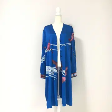 최근 새상품급 LEONARD 레오나르 실크 롱 가디건 코트 42