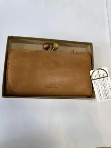 cilfit 브라운 가죽 가마구치 지갑