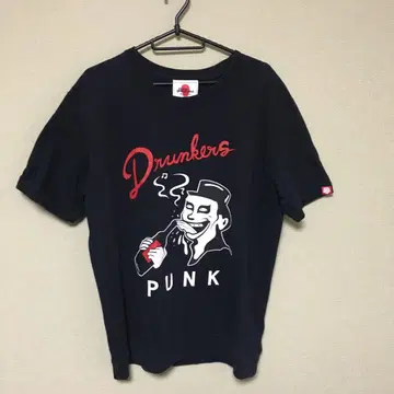 Drunkers 펑크 티셔츠 반팔 블랙