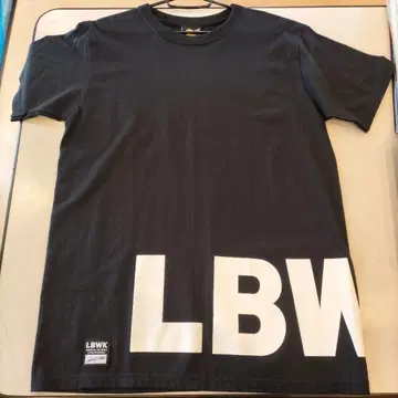 LBWK 블랙 티셔츠 면 100% 로고