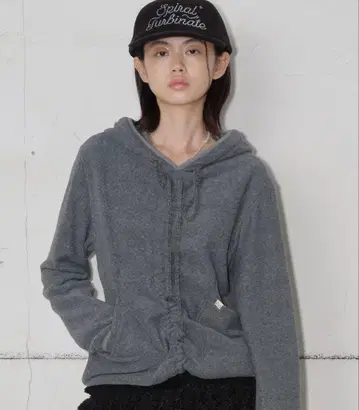타입 서비스 후디 후드티 플리스 그레이