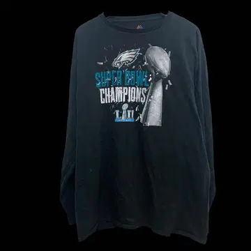 US 구제 의류 마제스틱 긴팔 티셔츠 블랙 2XL