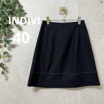 INDIVI GALLEST 미디 스커트 (40) 네이비 오피스