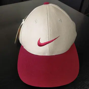 Nike 야구 모자 베이지/빨간색 나이키 90년대 빈티지