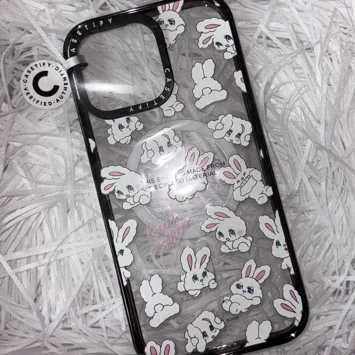 iPhone16ProMAX Ribbon Bunnies MagSafe対応 iPhone16Pro ケース Ribbon Bunnies MagSafe対応