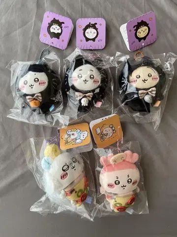 치이카와 (먼작귀) 검은 고양이 마스코트 커플 피자 마스코트