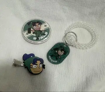닌자 타마 란타로 극락탕 헤어핀 시오에 분지로 락카 키 홀더 배지