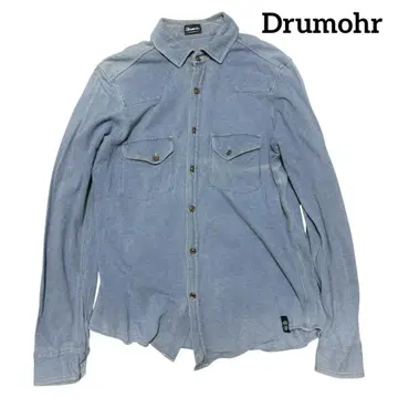 Drumohr 돌모어 스트레치 셔츠 블루 남성용 사이즈 S 이탈리아제
