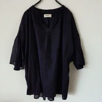 hagumu 코튼 부드러운 스키퍼 블라우스 풀오버 개더