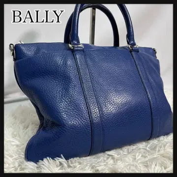 BALLY 네이비 가죽 비즈니스 백 브리프 케이스 A4 수납 가능