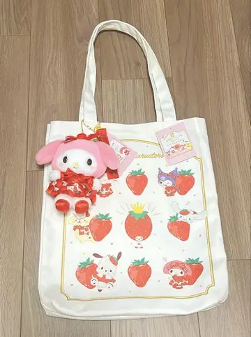 Sanrio 딸기 신문 50주년 토트백 마이멜로디