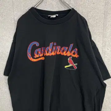 메이저리그 MLB 카디널스 파이어 패턴 프린트 티셔츠 2XL