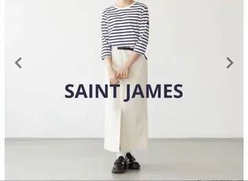세인트제임스 크루넥 7부 소매 보더 티셔츠
