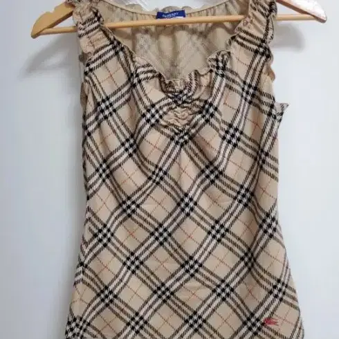 Burberry Blue Label Tank Top 38/S Black Nova Check Logo