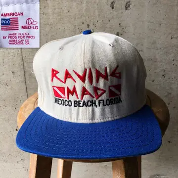 XZ562 90s 모자 야구 모자 캡 USA제 RAVING MAD