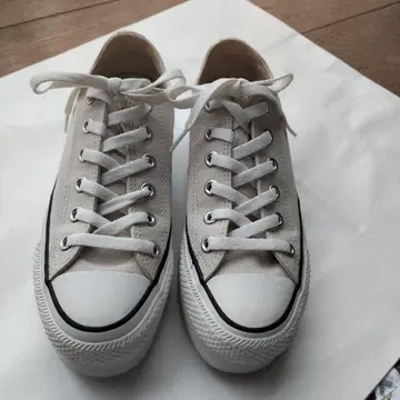 가격 인하 CONVERSE ALL STAR 화이트 스니커즈 통굽