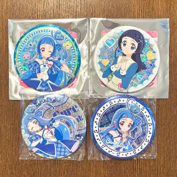 너와 아이돌 프리큐어 홀로그램 캔뱃지 큐어 잉크 아오카제 나나 4개
