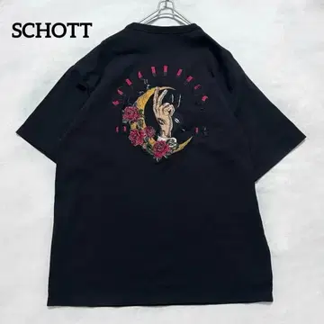 Schott 샷 전체 자수 티셔츠 빈티지 2XL 오버 사이즈