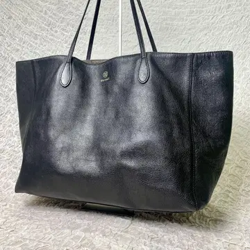 russet 러셋 가죽 토트백 A4 숄더백 블랙 로고