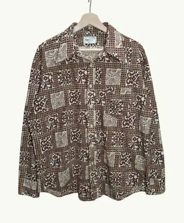 70s VAN HEUSEN VANknit 올 패턴 폴리에스테르 셔츠