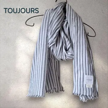 TOUJOURS 스트라이프 패턴 대형 스톨